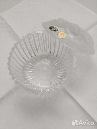 Конфетница(шкатулка для украшений) Богемия хрустал