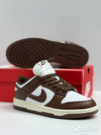 Кроссовки Nike dunk коричневые 9