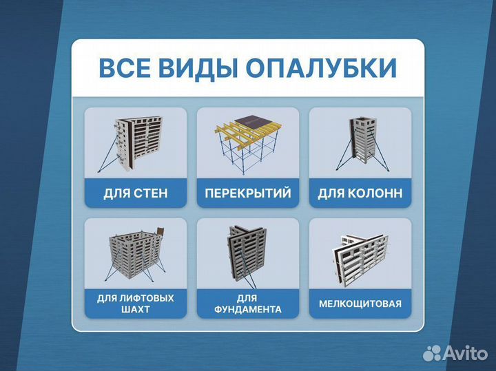 Опалубка / Опалубка щитовая / Аренда Продажа