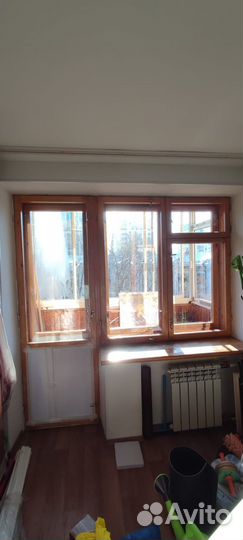 Продам деревянное окно с балконной дверью б/у