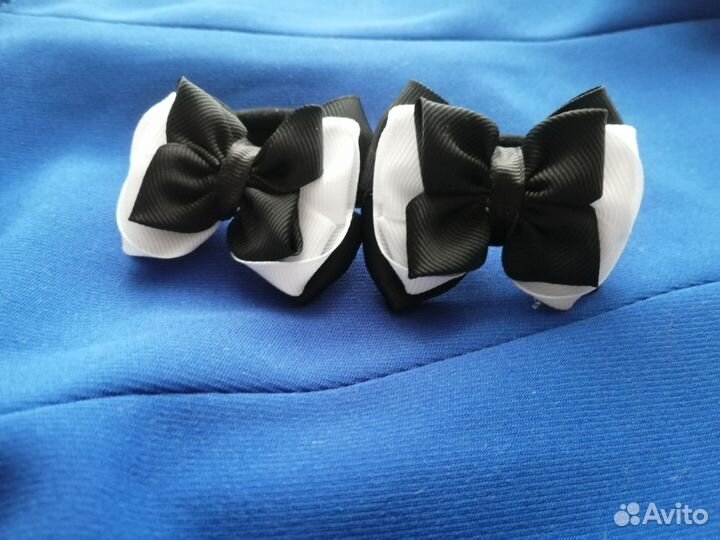 Мини школьные бантики ручной работы