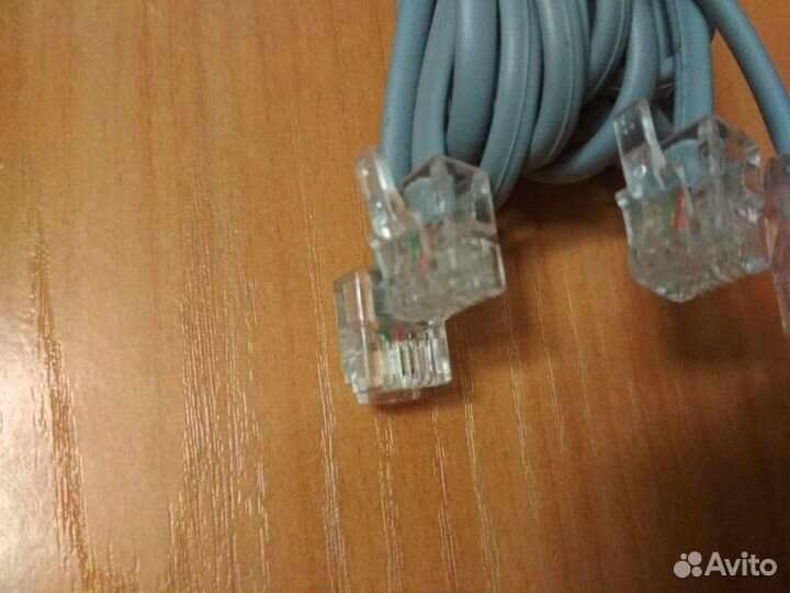 Патчкорд телефонный, 1,3 м, серый