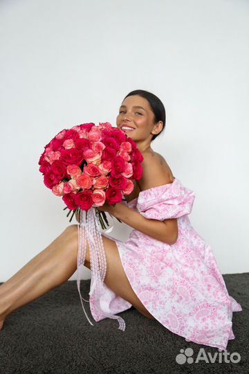 Букет « ягодный микс » из роз 51 шт