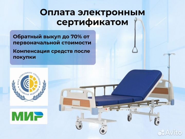 Медицинская кровать функциональная