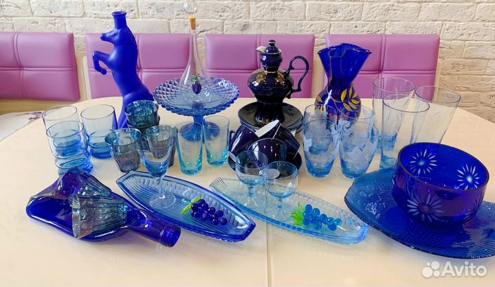 Синее стекло, керамика СССР