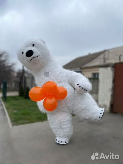 Белый мишка поздравление аниматор на праздник