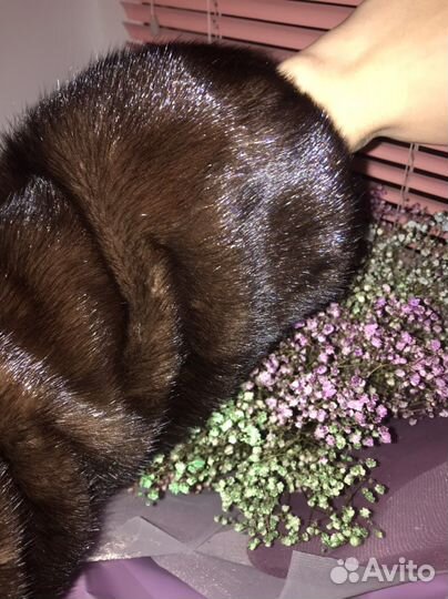 Шуба норковая с капюшоном 42 44 бу