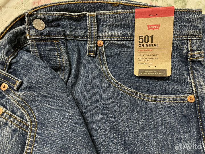 Мужские джинсы levis 501 W38 L32