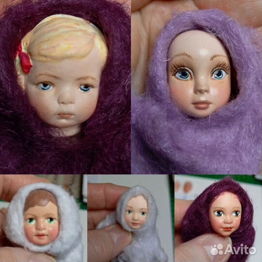 Личики для ватных игрушек