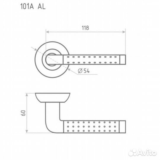 Ручка дверная nora-M 101A AL матовый хром