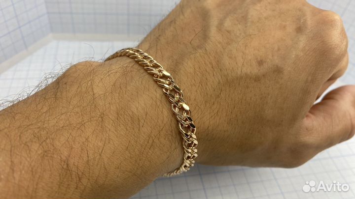 Мужской золотой браслет 22