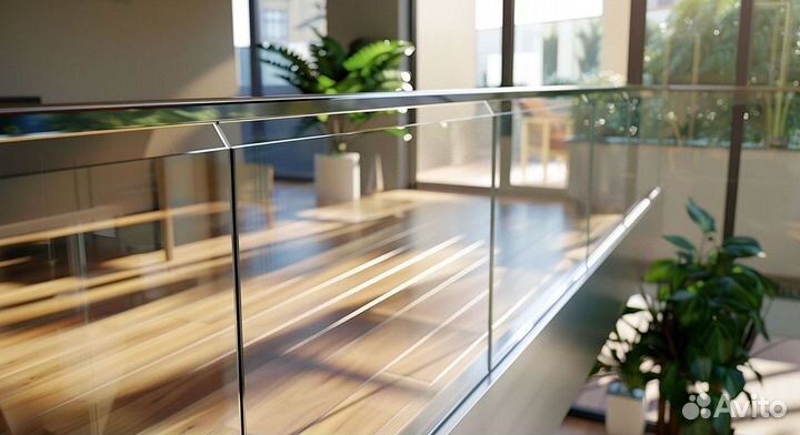 Стеклянные ограждения для лестницы