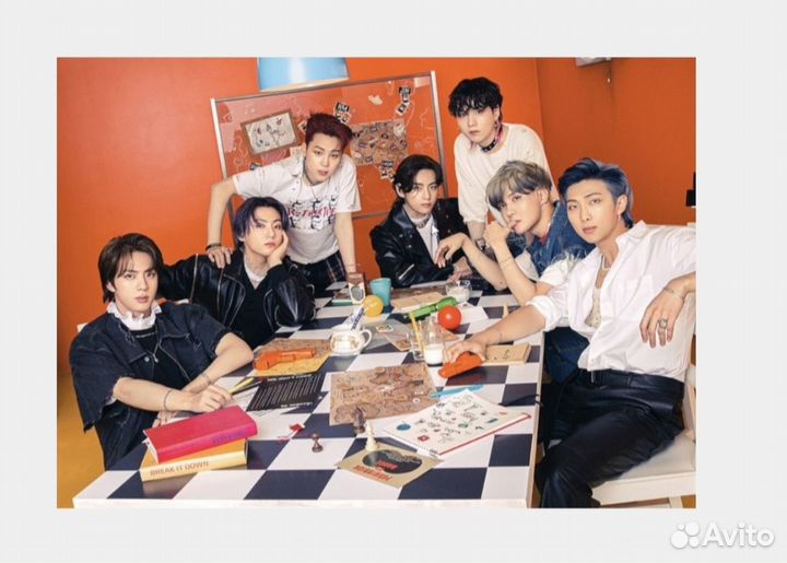 Гибкий магнит на холодильник. Бтс (Bts)