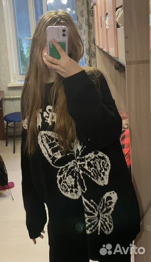 Свитер ss&tid, Dead inside, бабочки