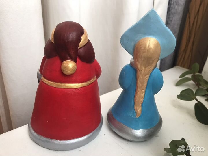 Дед мороз и снегурочка фигурки