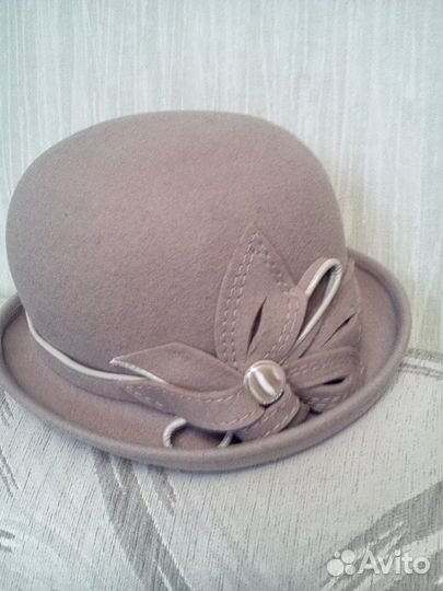 Шляпка женская фетровая
