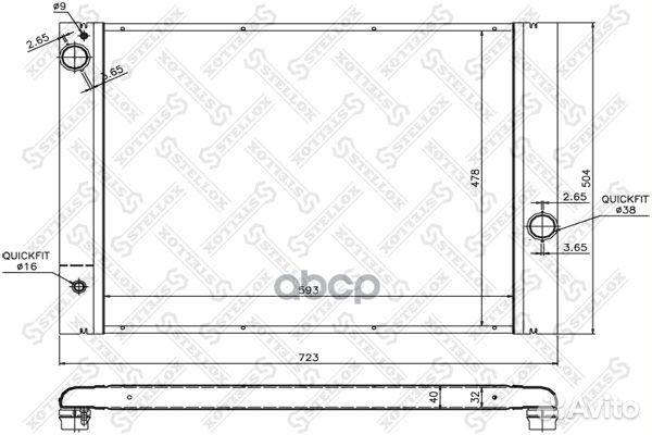 10-25155-SX радиатор системы охлаждения BMW E6
