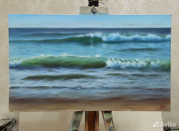 Картина маслом море