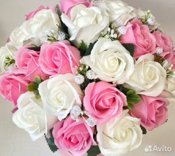 Букеты из мыльных роз.Ручная работа