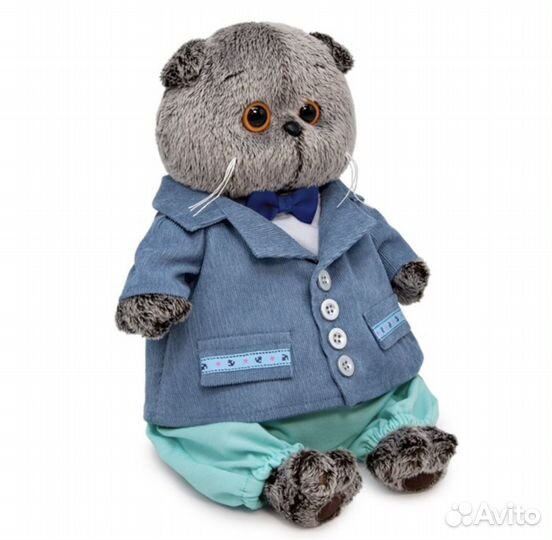 Игрушка мягкая Басик в голубом пиджаке