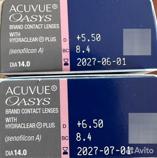 Линзы acuvue oasys +5.5 + 6.5