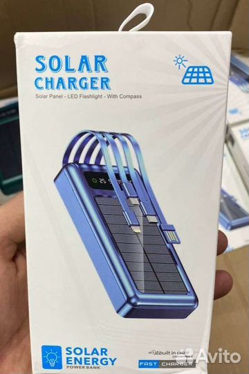 Повербанк с солнечной батареей 20000 mah powerbank