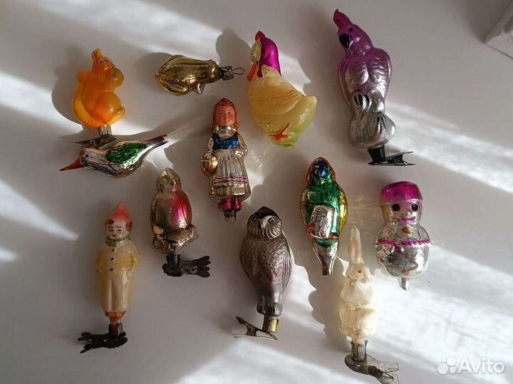 Елочные игрушки СССР на прищепке
