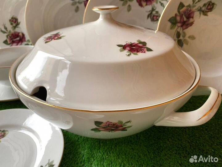 Сервиз столовый СССР Чехословакия Роза 1978 год