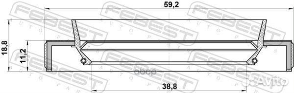 95HBS-40591119R сальник раздаточной коробки 40