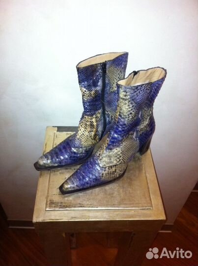 Ботинки Zoe из натурального питона, Италия
