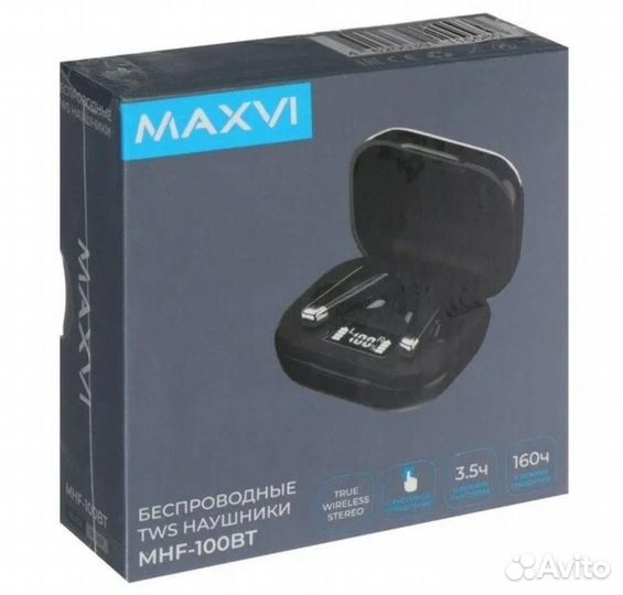 Наушники Maxvi MHF-100BT TWS black-silver