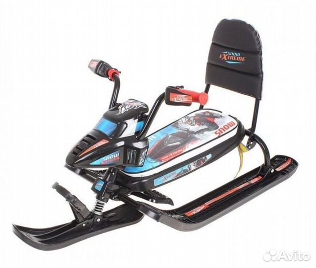 Детский снегокат со спинкой