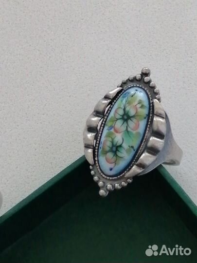 Кольцо финифть 17,5 - 18 р-р