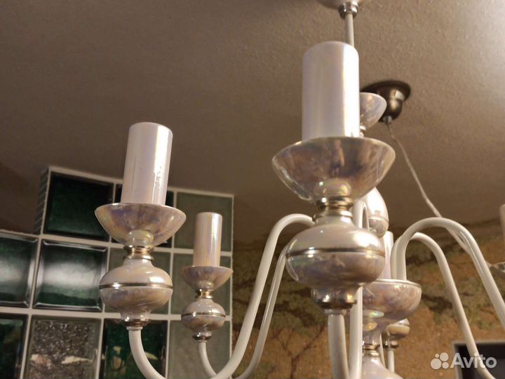 Керамическая люстра СССР канделябр с паспортом