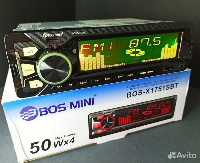 Автомагнитола BOS mini 1751 Магнитола в авто