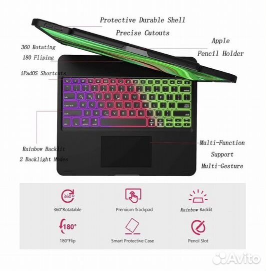 Чехол-клавиатура для планшета для iPad Pro 12.9