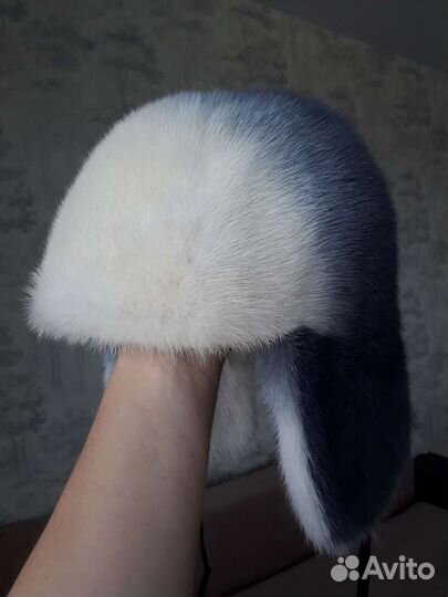 Шапка ушанка из кролика