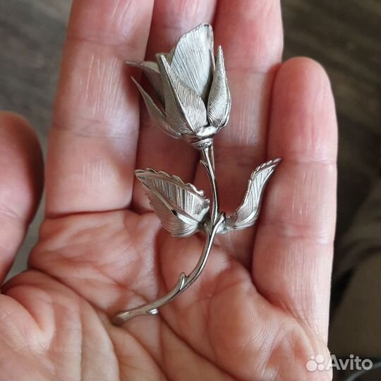 Винтажная брошь Giovanni Рождественская роза