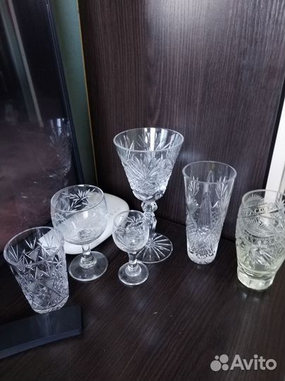 Фужеры хрустальные СССР. Рюмки СССР. Фужеры СССР