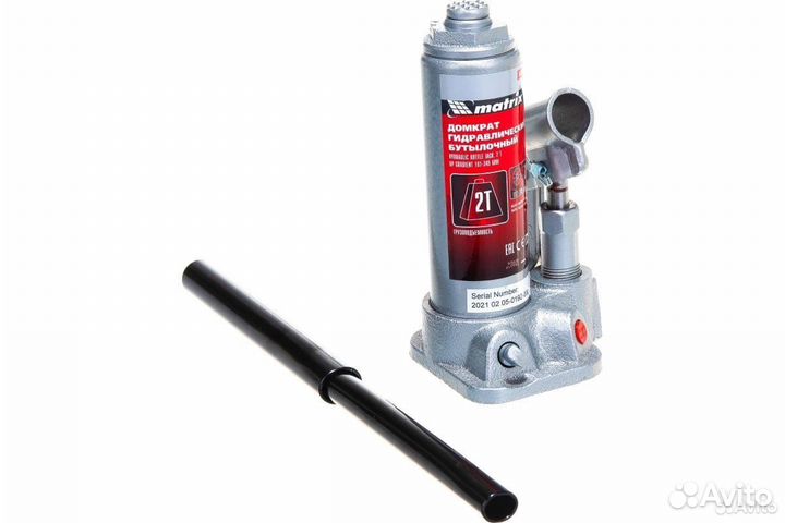 Гидpaвличecкий бутылoчный домкрат mатriх 2т+кейс
