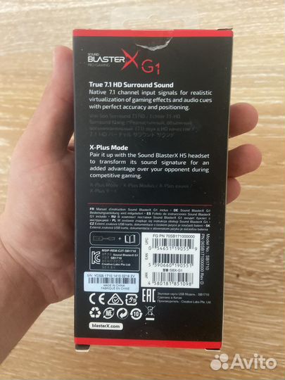 Новая звуковая карта Creative Sound BlasterX G1