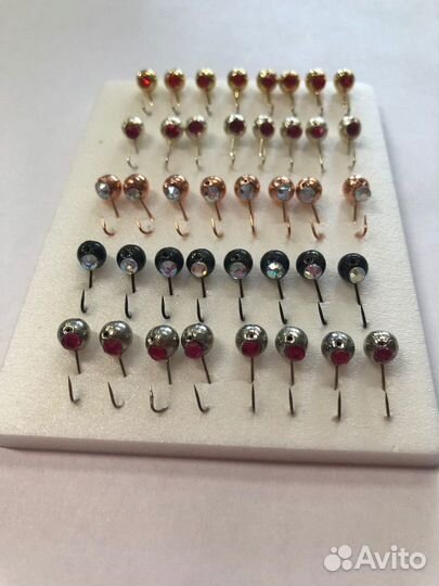 Мормышка особая шар с отв. диам.6 со стразой набор