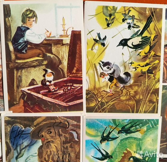 Набор открыток СССР Сказка Закладки для книг