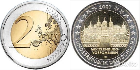 2 евро 2007 Германия Мекленбург