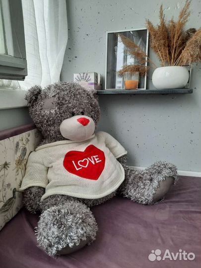 Мишка Тедди Me to you большой серый медведь