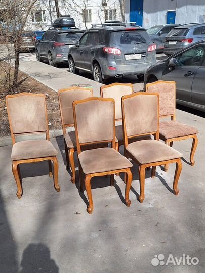 Стулья винтажные массив на изящных ножках резьба