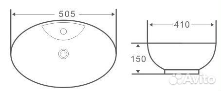 Раковина для ванной CeramaLux 78197