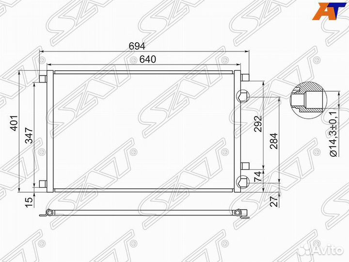 Радиатор кондиционера renault megane II/scenic 02
