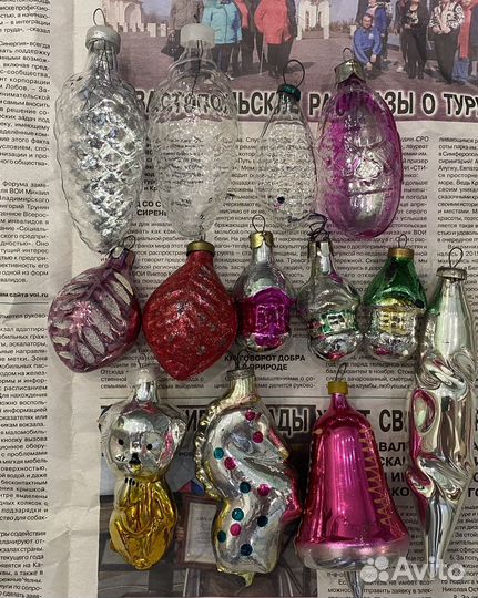 Елочные игрушки СССР одним лотом