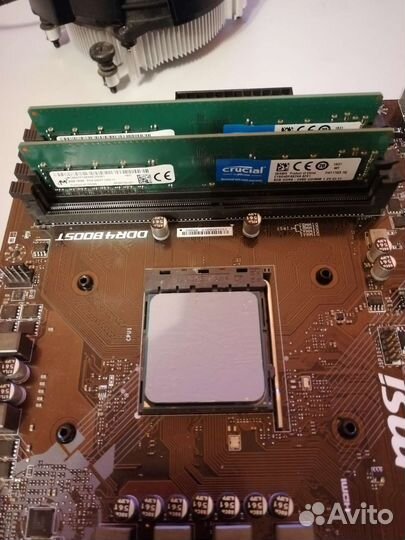 Комплект ам4 b450m : мать+озу+гпу+цп+бп